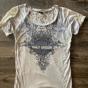 Lace bling Harley Davidson T-shirt